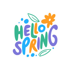 A Colorful Spring Greeting featuring Delightful Floral Elements to Brighten Your Day