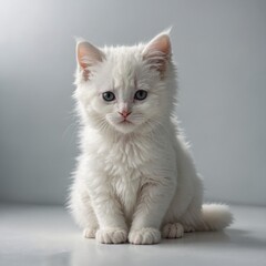 british kitten on white background