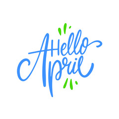 Hello April A Creative Handwritten Typography Design that Captivates Everyones Imagination