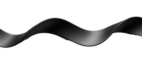 Illustration of a black ribbon intertwined, type three isolated on white background.PNG