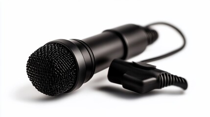 Black Wireless Microphone with Transmitter