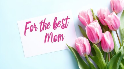 Fototapeta premium Sweet Pink Tulip Bouquet and 