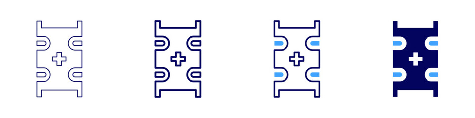 Medical clinical studies icon in 4 different styles. Thin Line, Line, Bold Line, Duotone. Duotone style. Editable stroke