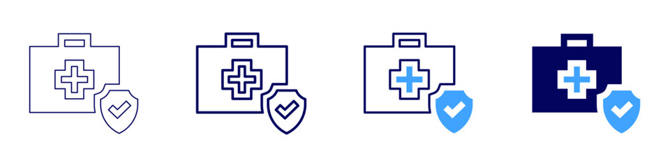 Medical education icon in 4 different styles. Thin Line, Line, Bold Line, Duotone. Duotone style. Editable stroke