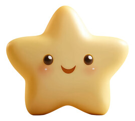 a cutout cute smiling star