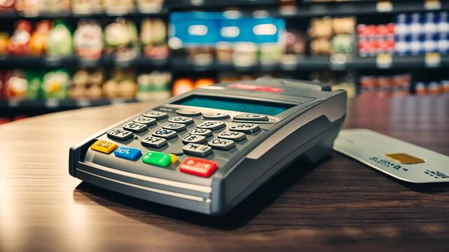 Dataphone in a supermarket.