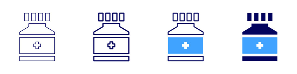 Fototapeta premium Medical ethics icon in 4 different styles. Thin Line, Line, Bold Line, Duotone. Duotone style. Editable stroke