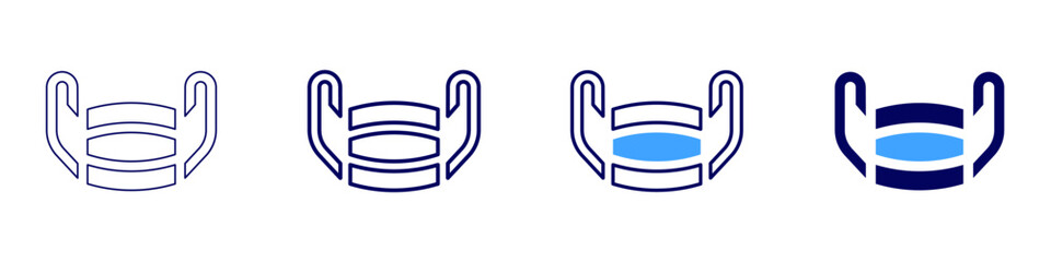 Medical health improvement icon in 4 different styles. Thin Line, Line, Bold Line, Duotone. Duotone style. Editable stroke