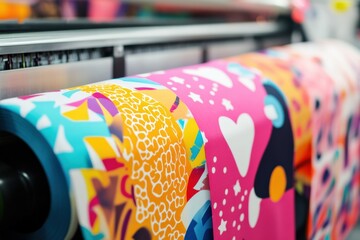 Industrial printer uses AI to create vibrant designs on textile rolls
