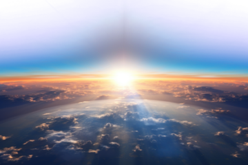 PNG The sun rising over the earth sunlight horizon space.