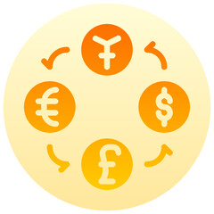 money market vector round gradient icon