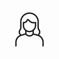 woman profile avatar icon vector sign