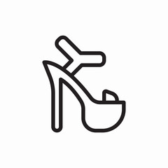 high heel shoe icon vector sign