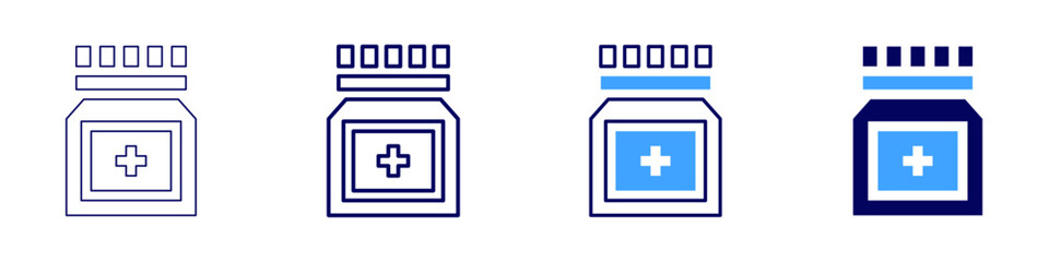Obraz premium Medical rehabilitation services icon in 4 different styles. Thin Line, Line, Bold Line, Duotone. Duotone style. Editable stroke