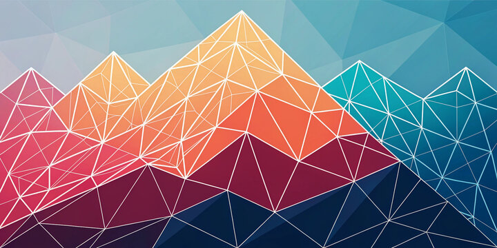 Abstract Polygonal Background: Triangular Low Poly Design for Modern Aesthetics