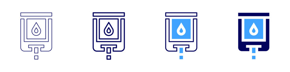 Medical testing facilities icon in 4 different styles. Thin Line, Line, Bold Line, Duotone. Duotone style. Editable stroke