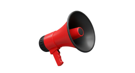 megaphone isolated on white background. 3d rendering of bullhorn