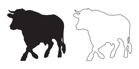 High-Quality Cow Shape - Cow Silhouette for Printing - Cow Vector - Cow Illustration - Cow Vector - Cow Outline Vector - Cow Icon
