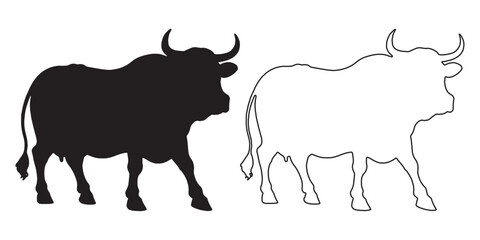 Minimalist Cow Art - Elegant Cow Clipart for Designers - Cow Vector - Cow Illustration - Cow Vector - Cow Outline Vector - Cow Icon
