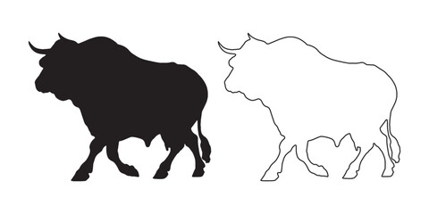 Stylized Cow Silhouette - Cow Vector - Cow Illustration - Simple Cow Drawing - Cow Vector - Cow Outline Vector
