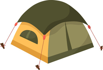 camping tent, hiking and camping illustration. © Warida.lnnl