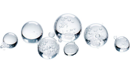 hyaluronic acid bubbles isolated on transparent background