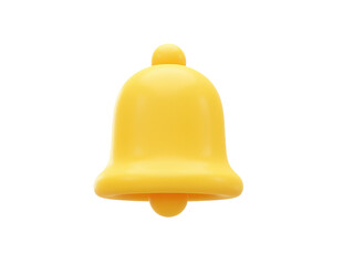 3d notification bell icon. isolated background