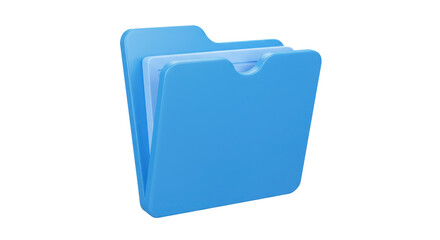 Full blue folder icon isolated on white