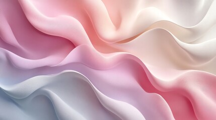 Obraz premium Colorful soft fabric wave like shapes creating gentle background art