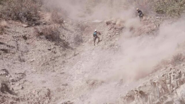 Controlled RockFall on Side of Highway