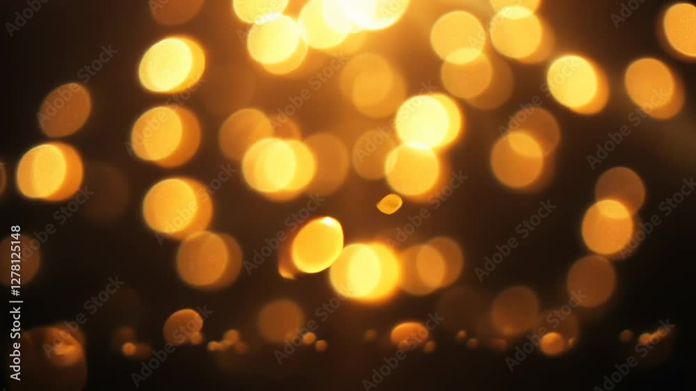Aufkleber A blurry image of a light shining on a dark background. The light is creating a pattern of circles