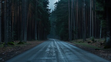 Fototapeta premium Enigmatic Passageway in the Dark Enclave of the Forest