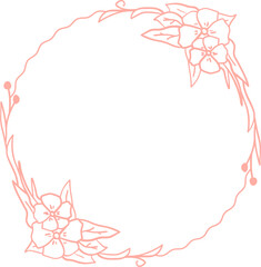 Rose and Laurel Frame for Elegant Stationery