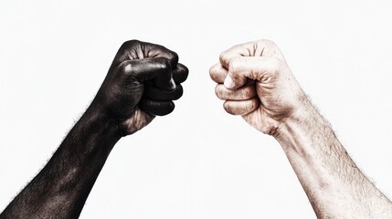 Fototapeta premium Solidarity strength: unity expressed fists
