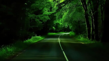 Fototapeta premium Enigmatic Passageway in the Dark Enclave of the Forest