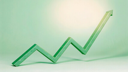 business graph with arrow