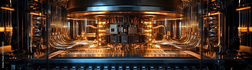 Poster A captivating panoramic view of a futuristic spacecraft s interior featuring an intricate and advanced control panel with a complex array of digital displays monitors and technical equipment