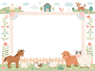 Fototapeta premium frame with animals