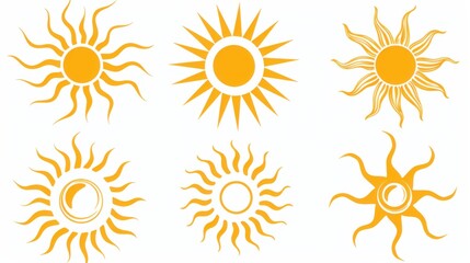 Radiant Sun: A Stunning Collection of Simple Vector Icons
