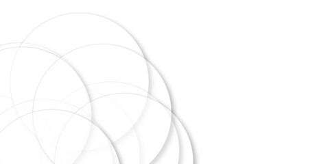 Modern abstract gradian background with transparent layers circle shape with shadow.  Seamless geometric abstract pattern with circles and rings. Seamless White Circle Pattern. 