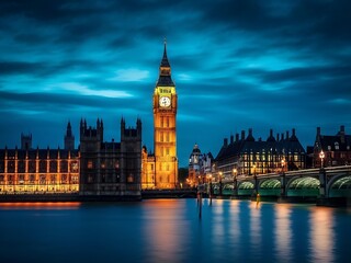 Fototapeta premium Big Ben and Houses of Parliament at Dusk