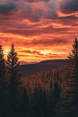 Obraz premium sunset in the mountains