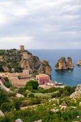 Fototapeta premium View of Faraglioni di Scopello