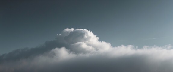 Cloud formation against a grey sky with varying shades and textures creating a dramatic atmospheric effect.