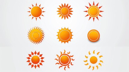 Radiant Sun: A Stunning Collection of Simple Vector Icons