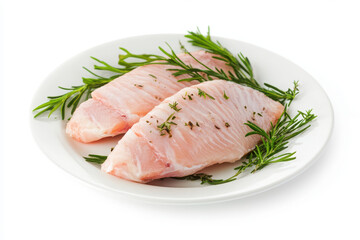 Tilapia isolated on white background.
