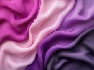 Obraz premium Elegant Texture of Flowing Silk Fabric in Shades of Pink Purple and Lavender for Fashion and Design Projects