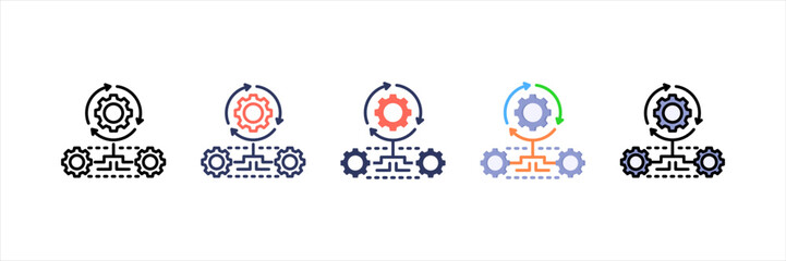 Automation Multistyle Icon Set