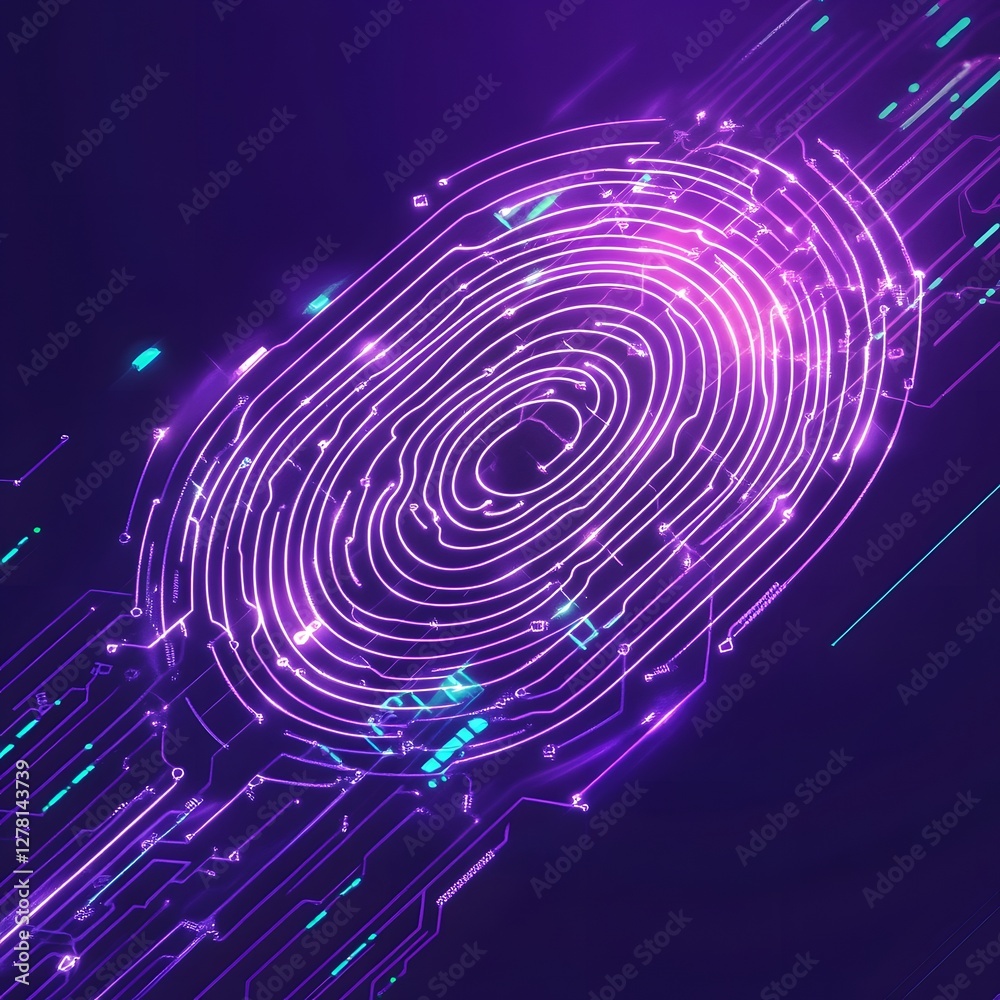 Poster Captivating abstract image depicting a vibrant swirling energy field with dynamic flowing patterns and glowing luminous waves of light  This digital artwork showcases a mesmerizing