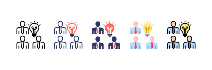 Creative Team Multistyle Icon Set